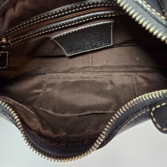 Vintage Coach Buckle Hobo Black Leather Bag - Picture 11 of 11